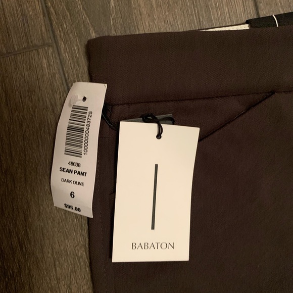 Babaton Sean Pant dark olive size 6 - Picture 3 of 5